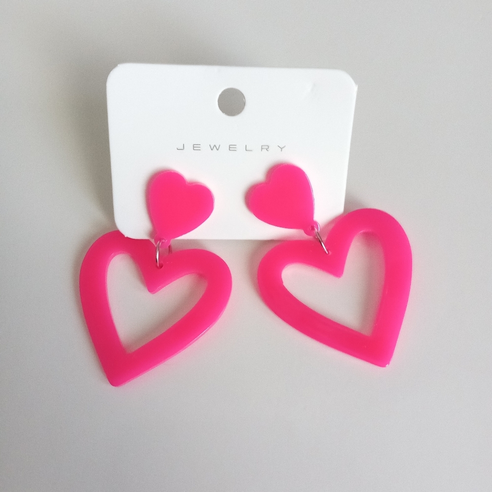 Fashion Jewelry Heart Dangle Earrings - Picture 4 of 5